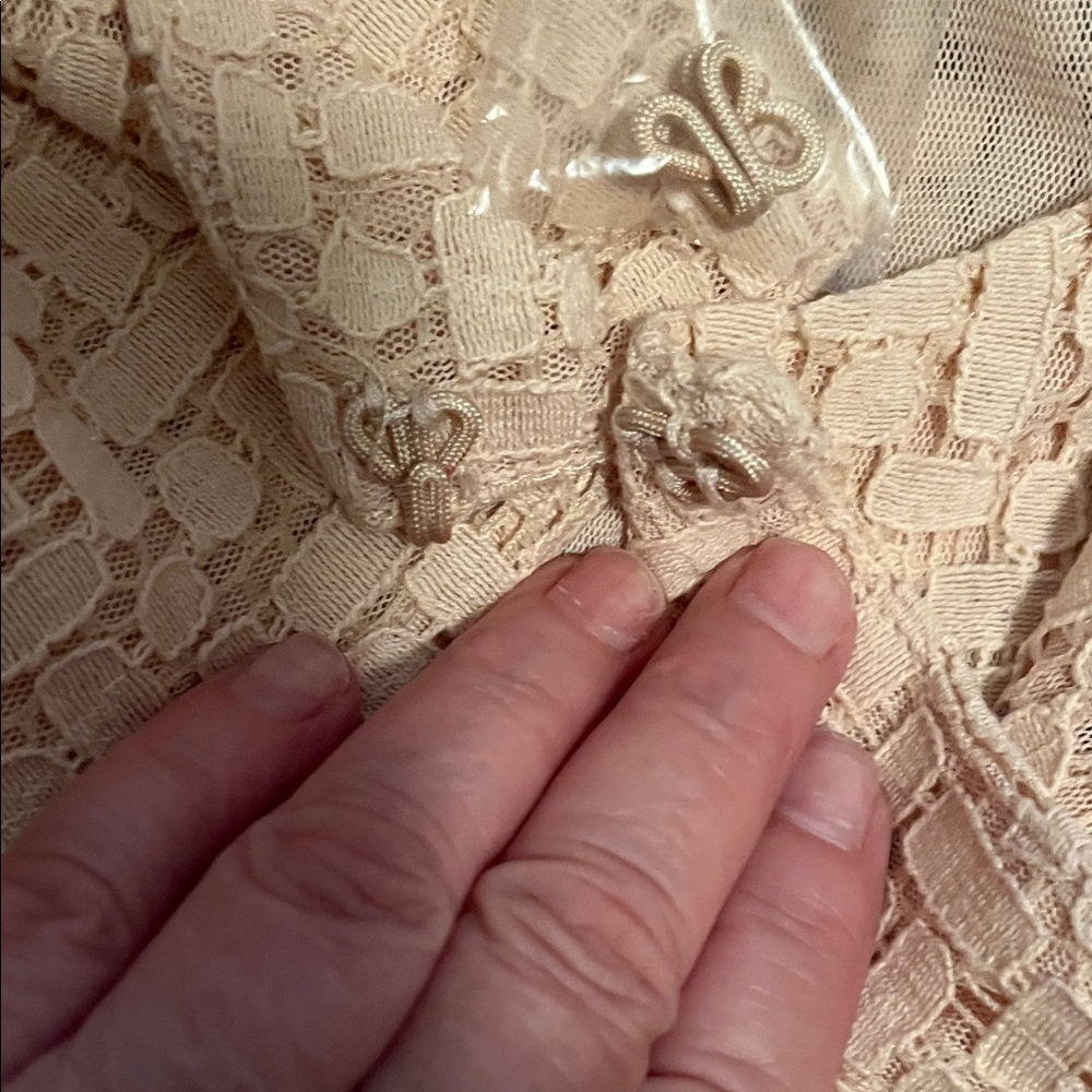 Joan Rivers Blush Textured Top with Ruffle Cuffs - Picture 11 of 11